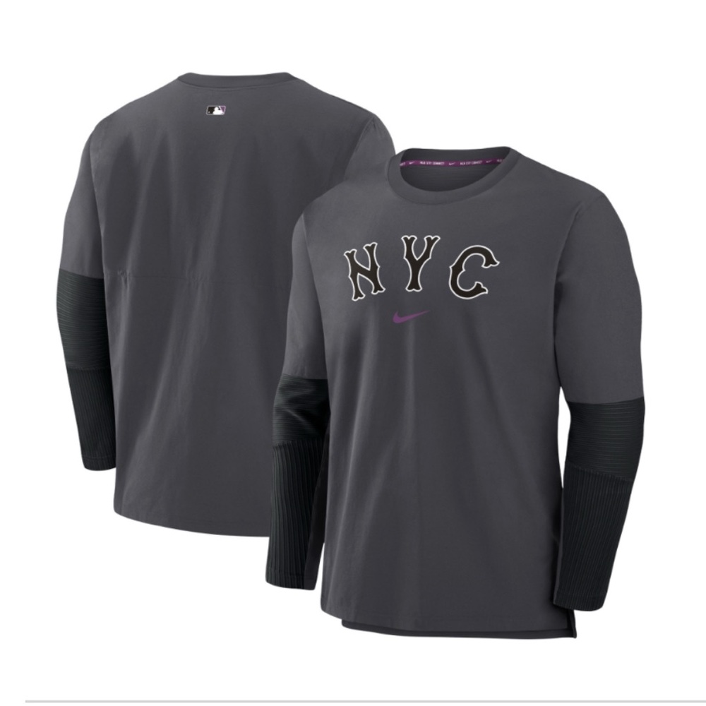Nike NY Mets Authentic Collection Player Tri-Blend Performance Pullover Jacket